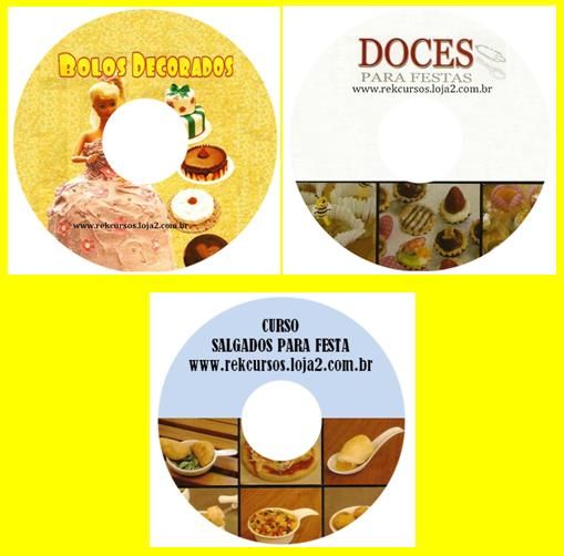 Kit: Curso de culinária para festa 3 em DVDs + BRINDE